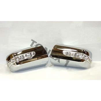 Хромирани капаци за огледала с вграден LED мигач за MERCEDES W140, W202, W210